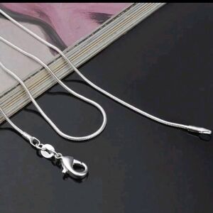 925 STERLING LONG SKINNY SILVER ROUND SNAKE CHAIN NECKLACE FOR LAYERING 24"